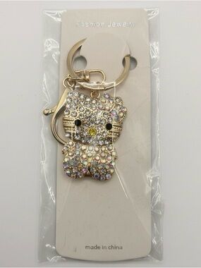 Rhinestone Hello Kitty Style Keychain